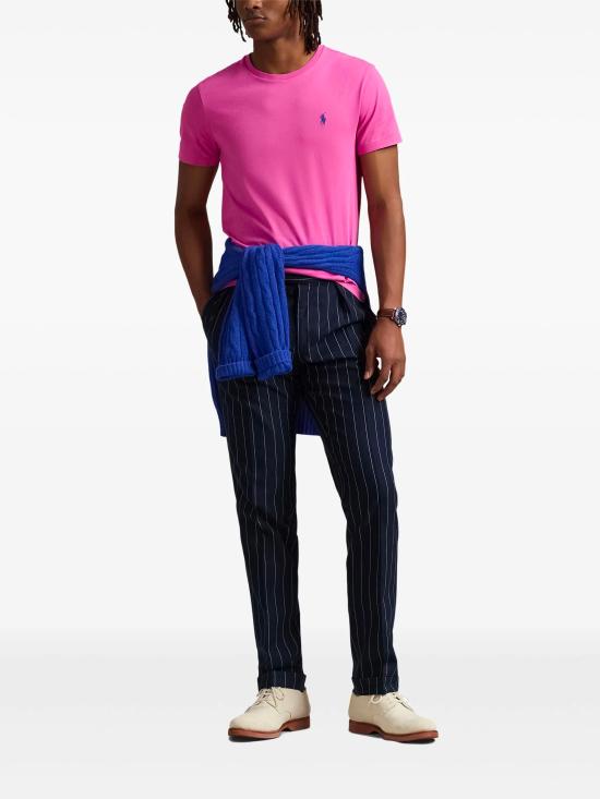 25SS 폴로 랄프로렌 포니로고 자수 반팔 티셔츠 710671438 405 Fuchsia - POLO RALPH LAUREN