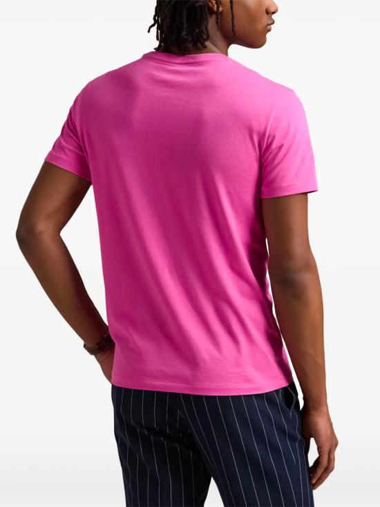 25SS 폴로 랄프로렌 포니로고 자수 반팔 티셔츠 710671438 405 Fuchsia - POLO RALPH LAUREN