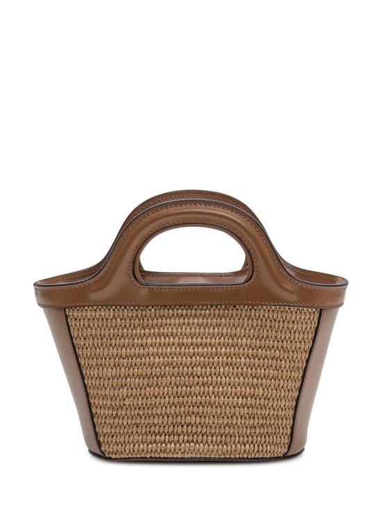 25FW 마르니 레더 & 라피아 트로피컬리아 마이크로백 BMMP0067Q0P3860 00M50 RAW SIENNA - MARNI