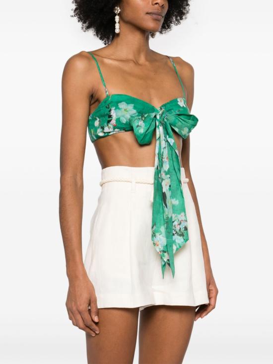 25SS 짐머만 블라우스 1788TRS255 GRWCFL Green - ZIMMERMANN