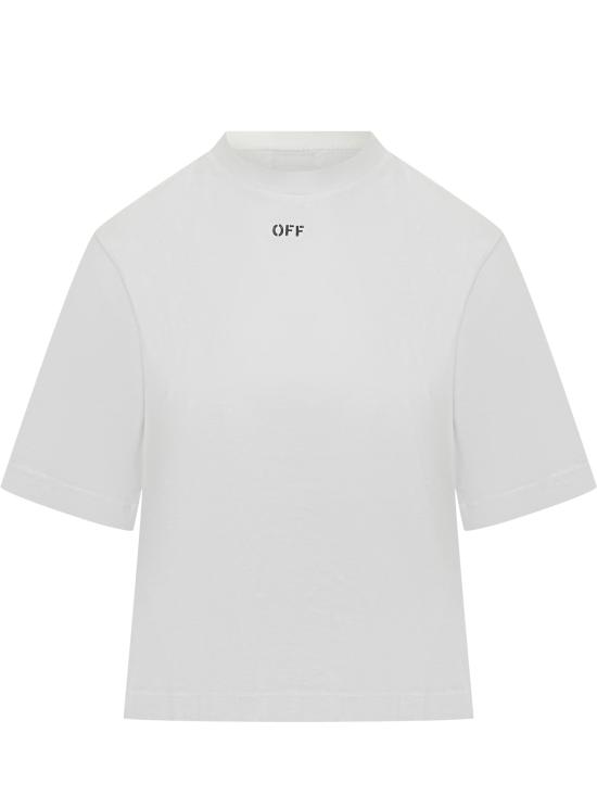 25FW 오프화이트 반팔 티셔츠 OWAA124F25JER001 0110 WHITE BLACK