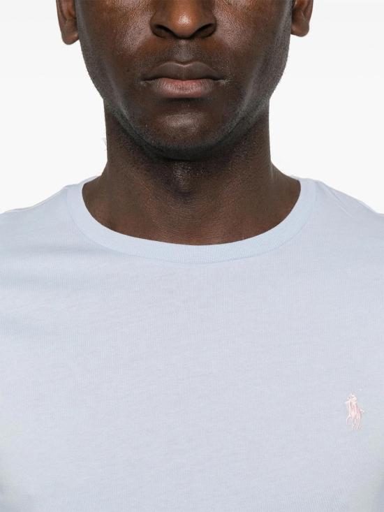 25SS 폴로 랄프로렌 포니로고 자수 반팔 티셔츠 710671438 418 Clear Blue - POLO RALPH LAUREN