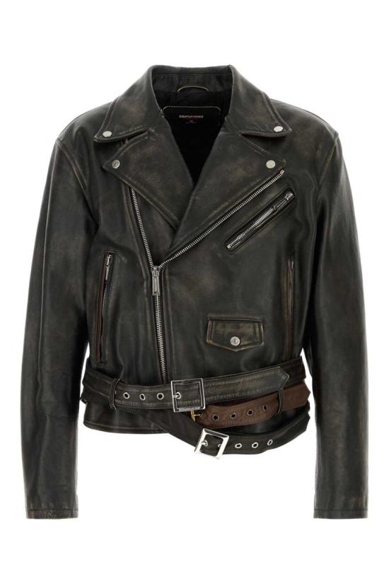 25FW 디스퀘어드2 바이커 자켓 S71AN0638SY1512 143 Black