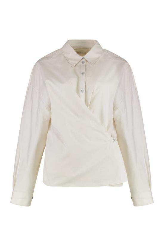  르메르 스트레이트 칼라 트위스트 셔츠  SH1141LF1500 WH048 Green