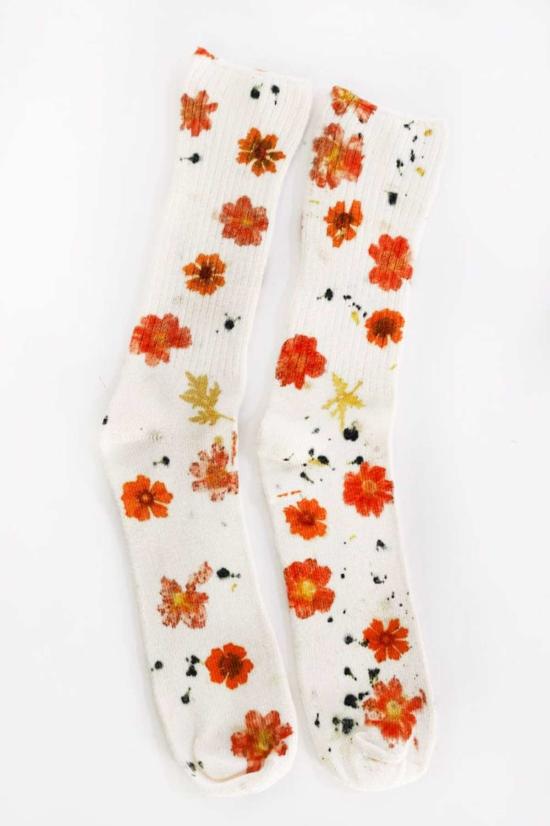  DYE KWEEN 양말 다이 퀸 프레스드 플라워 대나무 - OTHER BRANDS