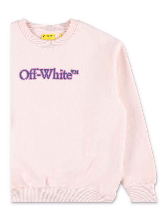 25FW [키즈] 오프화이트 니트/스웻셔츠 OGBA001F25FLE001 3C45 ROSE - OFF WHITE