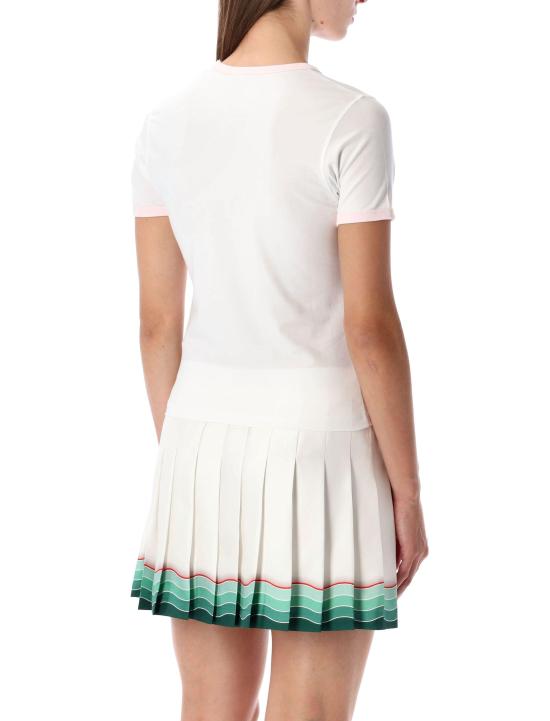 25FW 카사블랑카 반팔 티셔츠 WAW25JTS04901 WHITE ORAN WHITE ORANGE MASCOT - CASABLANCA