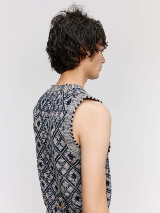  웨일즈보너 베스트 웨일즈 보너 시블링 니트 조끼 - WALES BONNER