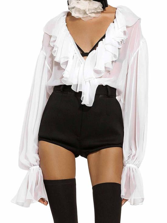 25FW 돌체앤가바나 블라우스 F79FGTFU1ATW0800W0800 White - DOLCE & GABBANA