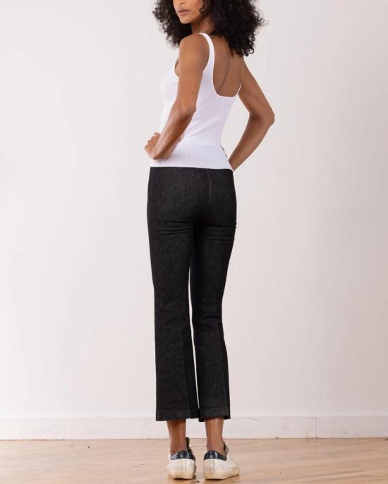  에비뉴 몽테뉴 데님 팬츠 애비뉴 몽테뉴 레오 팬츠 블랙 데님 - AVENUE MONTAIGNE