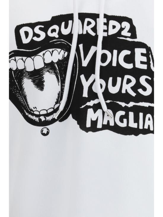 25FW 디스퀘어드2 후드 티셔츠 S71GU0753S25516 100 WHITE - DSQUARED2