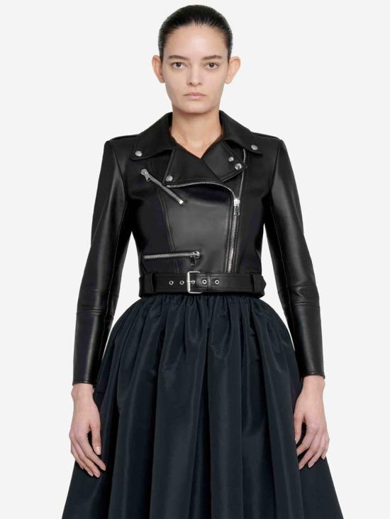 25SS 알렉산더 맥퀸 가죽 자켓 668451Q5AK8Q5AK8DELETED 1000Black - ALEXANDER MCQUEEN