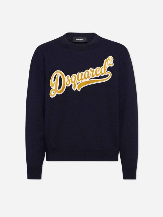 25FW 디스퀘어드2 스웨터 S74HA1552D13142 477 DARK DENIM BLUE