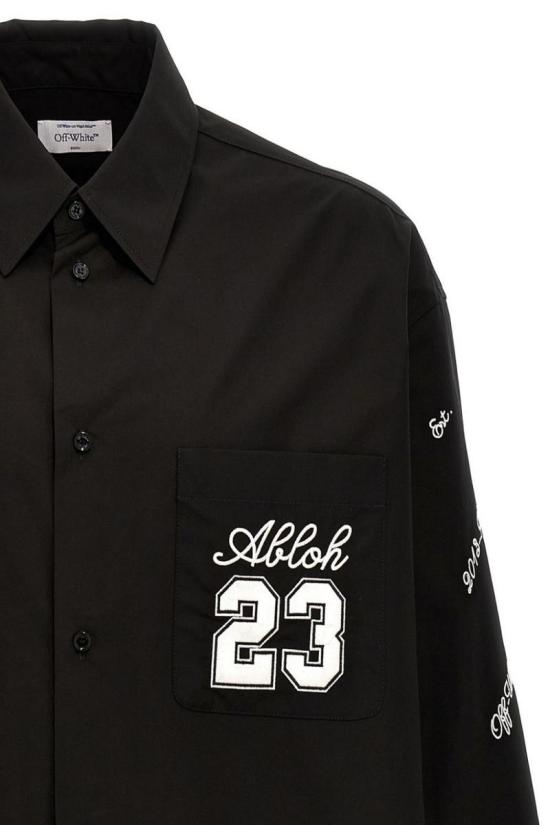  오프화이트 긴팔 셔츠 OMGE004S24FAB0021001 Black - OFF WHITE