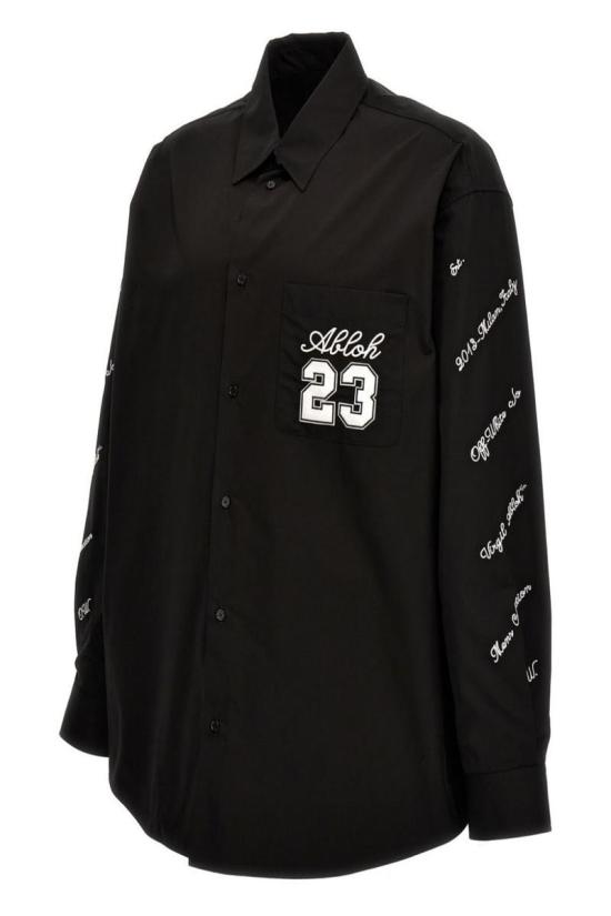  오프화이트 긴팔 셔츠 OMGE004S24FAB0021001 Black - OFF WHITE