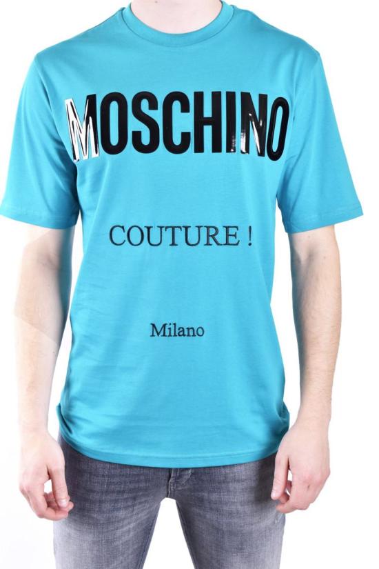  모스키노 반팔 티셔츠 ZZA0721 1366 BLUE - MOSCHINO