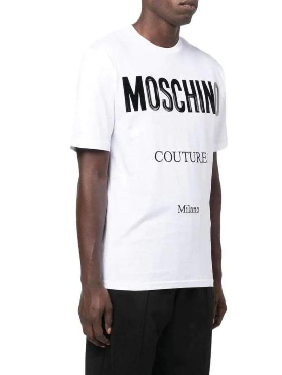  모스키노 반팔 티셔츠 ZZA0721 5241 1001 WHITE - MOSCHINO
