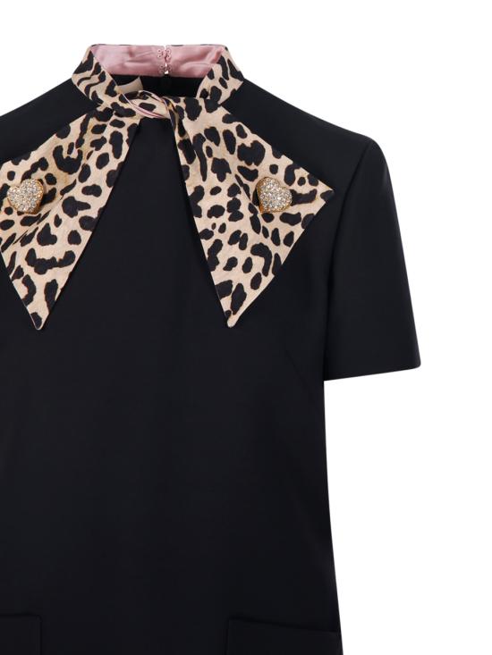 25FW 발렌티노 가라바니 숏 원피스 7B3VAFH51CF BNH NERO ANIMALIER - VALENTINO GARAVANI