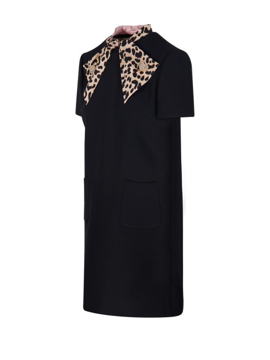 25FW 발렌티노 가라바니 숏 원피스 7B3VAFH51CF BNH NERO ANIMALIER - VALENTINO GARAVANI