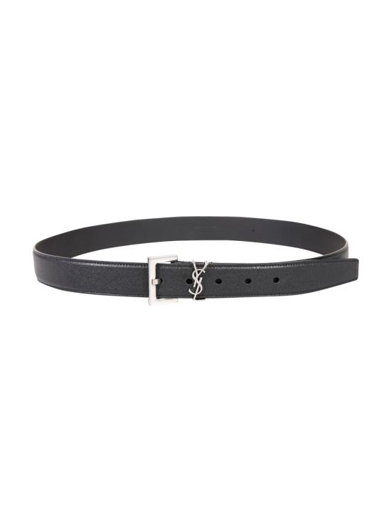25FW 생로랑 모노그램 벨트 634440 BRM0E 1000 NERO