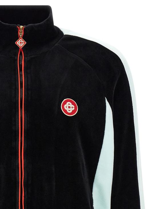 25FW 카사블랑카 집업 니트 MPF25JTP39501BLACK Black - CASABLANCA