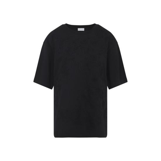 25FW 드리스 반 노튼 반팔 티셔츠 2520111192603 900 Black