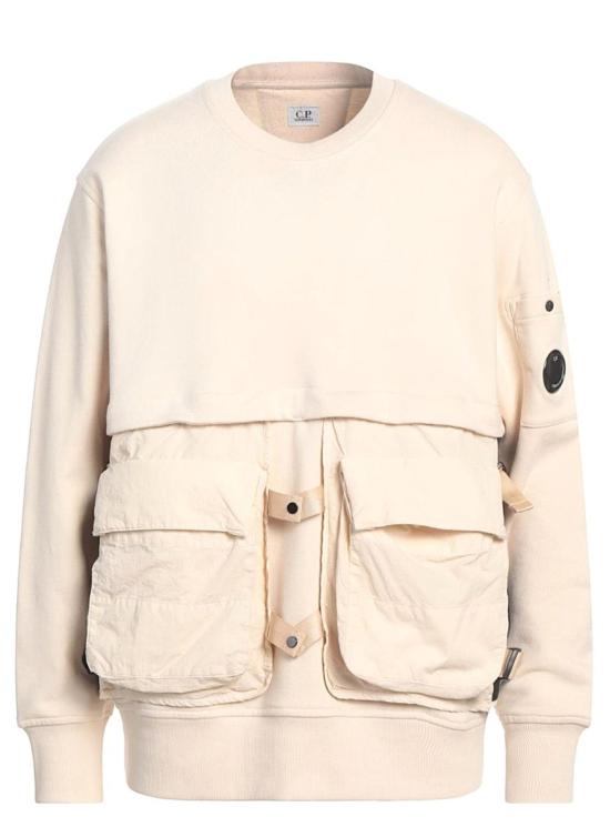  씨피 컴퍼니 긴팔 티셔츠 16CMSS048A005086M Bianco White