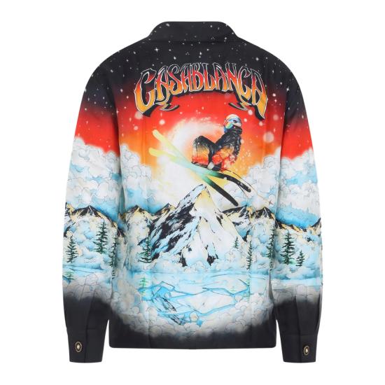 25FW 카사블랑카 긴팔 셔츠 SH 006 06 SKILA BLACK - CASABLANCA