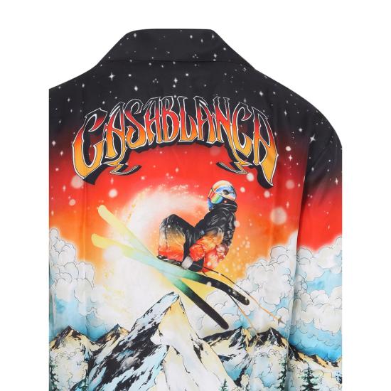 25FW 카사블랑카 긴팔 셔츠 SH 006 06 SKILA BLACK - CASABLANCA