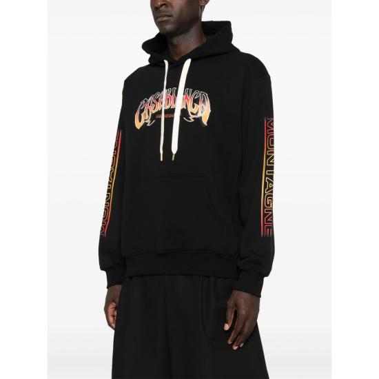 25FW 카사블랑카 후드 티셔츠 JTP 292 01 BLACK - CASABLANCA