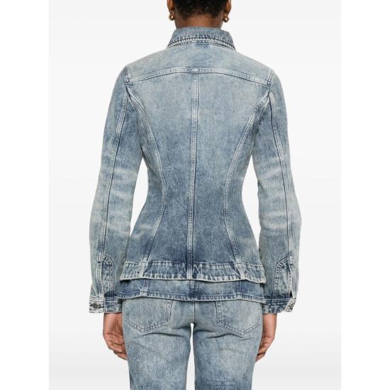 25FW 디젤 데님 자켓 007DA A21389 01 BLUE WHITE - DIESEL