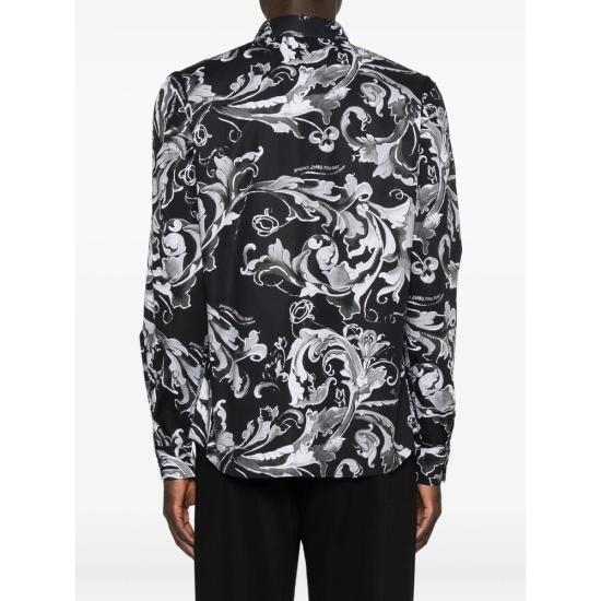 25FW 베르사체 셔츠 79GAL2S0 NS698 899 BLACK WHITE - VERSACE