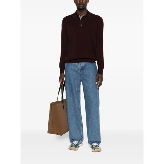 25FW 버버리 울 폴로 셔츠  8113790 MARCUS C1494 RED - BURBERRY