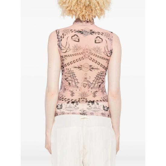 25FW 핑코 민소매 티셔츠 105796 A2VM NZ8 NEUTRALS - PINKO