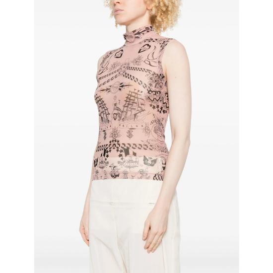 25FW 핑코 민소매 티셔츠 105796 A2VM NZ8 NEUTRALS - PINKO