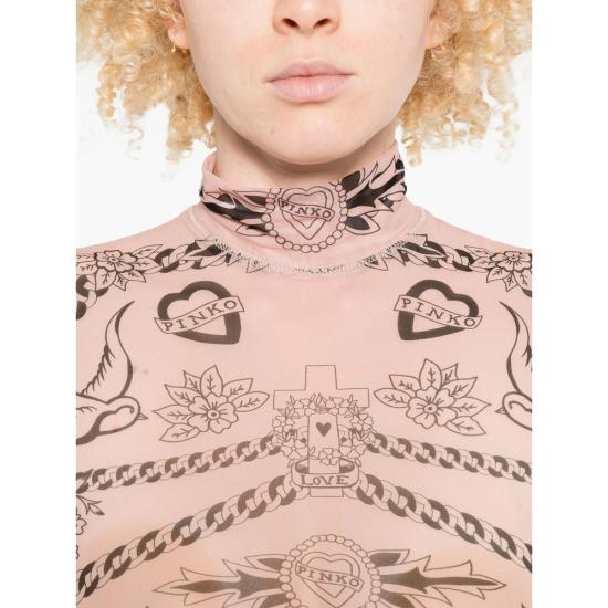 25FW 핑코 민소매 티셔츠 105796 A2VM NZ8 NEUTRALS - PINKO