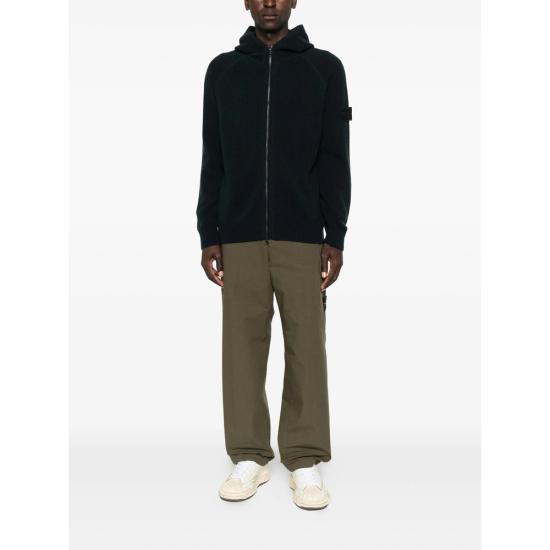 25FW 스톤 아일랜드 후드 티셔츠 155100077 S00FF V0020 BLACK - STONE ISLAND