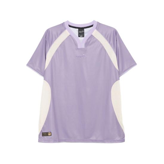 25FW 펜티 X 푸마 반팔 티셔츠 635638 30 PAPLU PURPLE WHITE