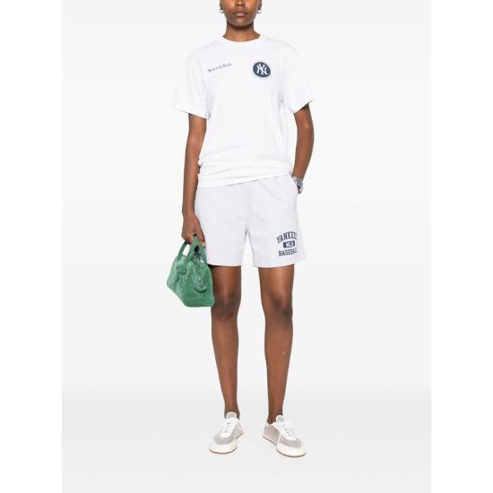 25FW 스포티앤리치 반팔 티셔츠 TO043623659WH WHITE WHITE BLUE - SPORTY & RICH