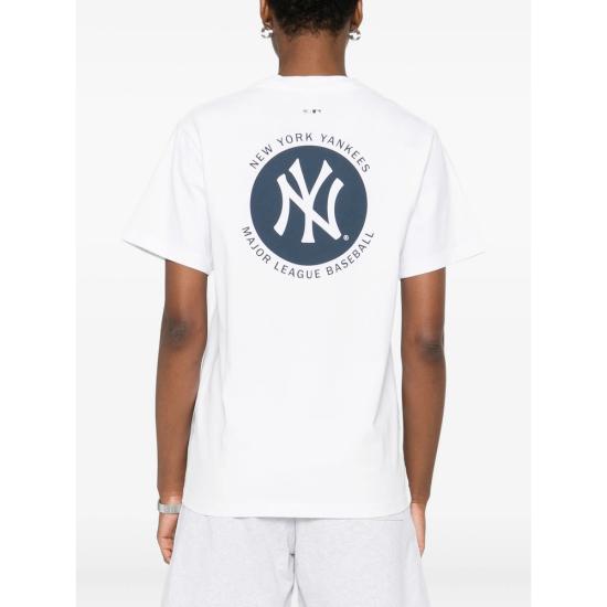 25FW 스포티앤리치 반팔 티셔츠 TO043623659WH WHITE WHITE BLUE - SPORTY & RICH