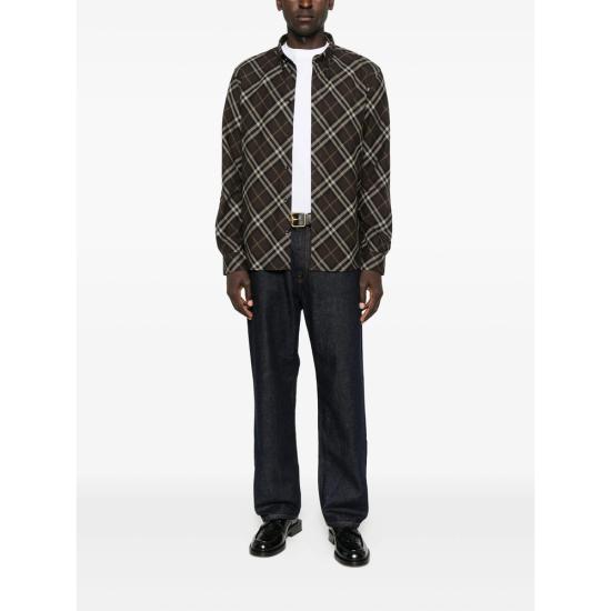 25FW 버버리 릴랙스핏 체크 코튼 플란넬 셔츠 릴랙스핏 체크 코튼 플란넬  8115498 ROAN B2412 BROWN - BURBERRY