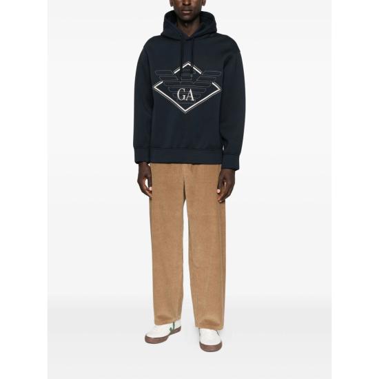 25FW 엠포리오 아르마니 후드 티셔츠 AF18339 EM002882 MB367 BLUE - EMPORIO ARMANI