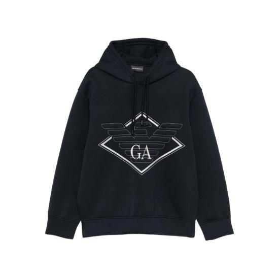 25FW 엠포리오 아르마니 후드 티셔츠 AF18339 EM002882 MB367 BLUE