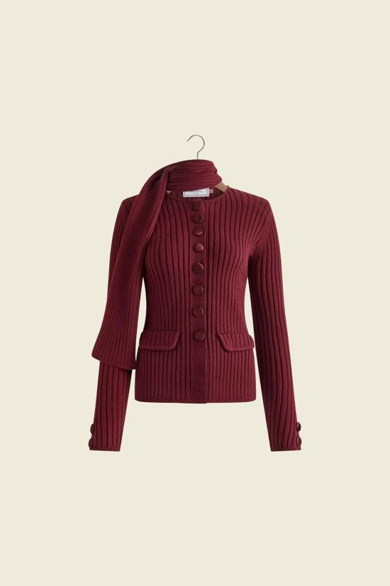  하우스오브써니 가디건 하우스 오브 서니 파워 페기 카디건 버건디 - HOUSE OF SUNNY