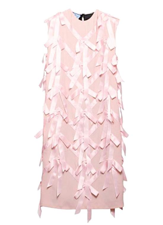 24FW 프라다 미디 원피스 P3N88RSOOO15ZQ Rosa Pink - PRADA