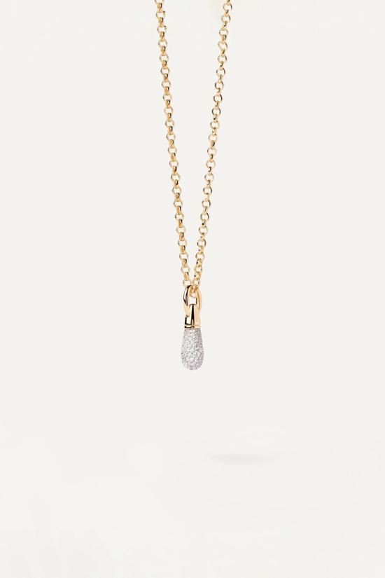  피디파올라 목걸이/팬던트 Pdpaola 파베 드롭 펜던트 골드 - PD PAOLA