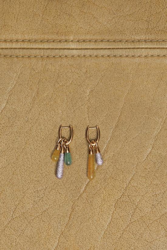  피디파올라 목걸이/팬던트 Pdpaola 파베 드롭 펜던트 골드 - PD PAOLA