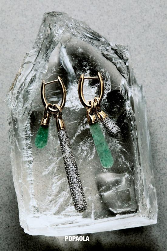  피디파올라 목걸이/팬던트 Pdpaola 파베 드롭 펜던트 골드 - PD PAOLA