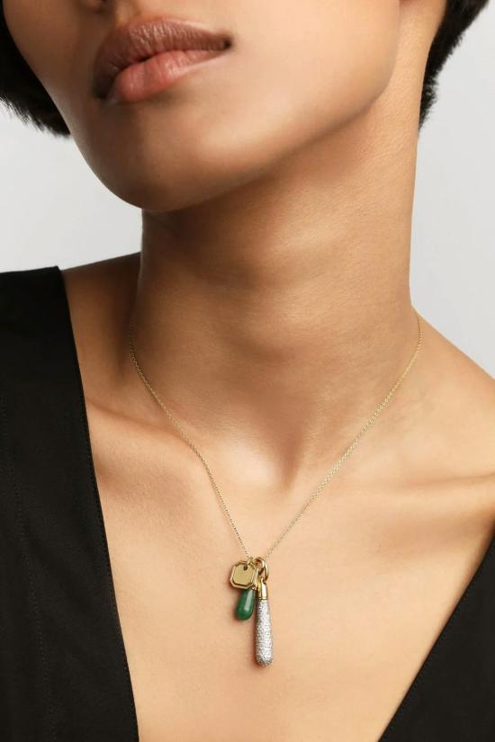  피디파올라 목걸이/팬던트 Pdpaola Pavé 라지 드롭 펜던트 골드 - PD PAOLA