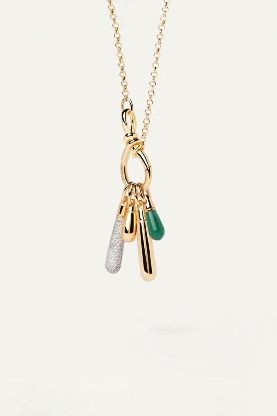  피디파올라 목걸이/팬던트 Pdpaola Pavé 라지 드롭 펜던트 골드 - PD PAOLA